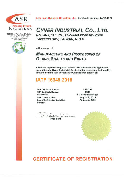 CYNER INDUSTRIAL CO., LTD. - Company Profile